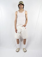 Unisex Jorts (WHITE/RED)