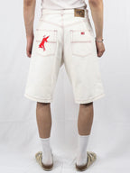 Unisex Jorts (WHITE/RED)