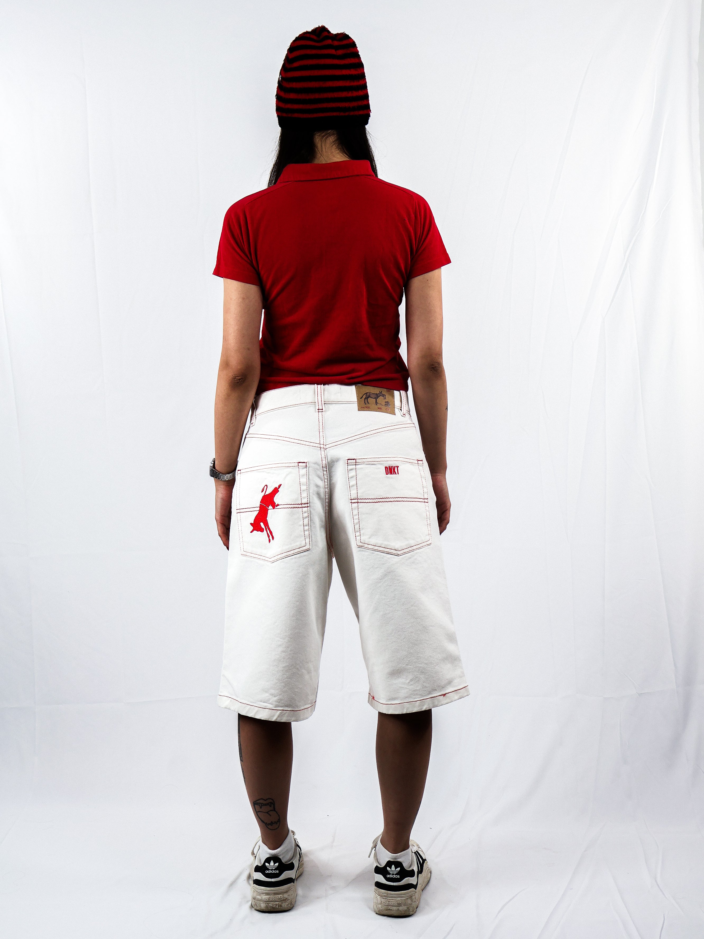Unisex Jorts (WHITE/RED)